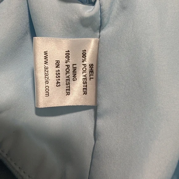 Azazie Strapless Light Blue Dress - Picture 6 of 6